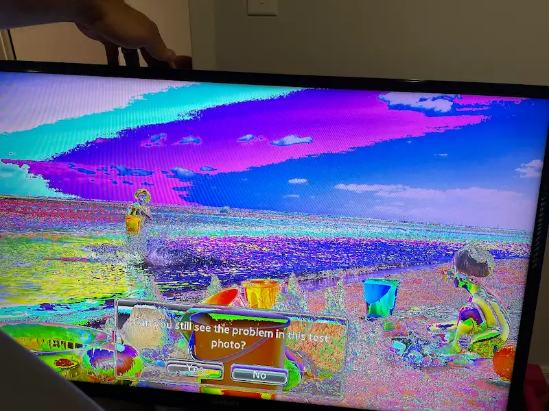 به هم ریختگی رنگ تصویر در تلویزیون